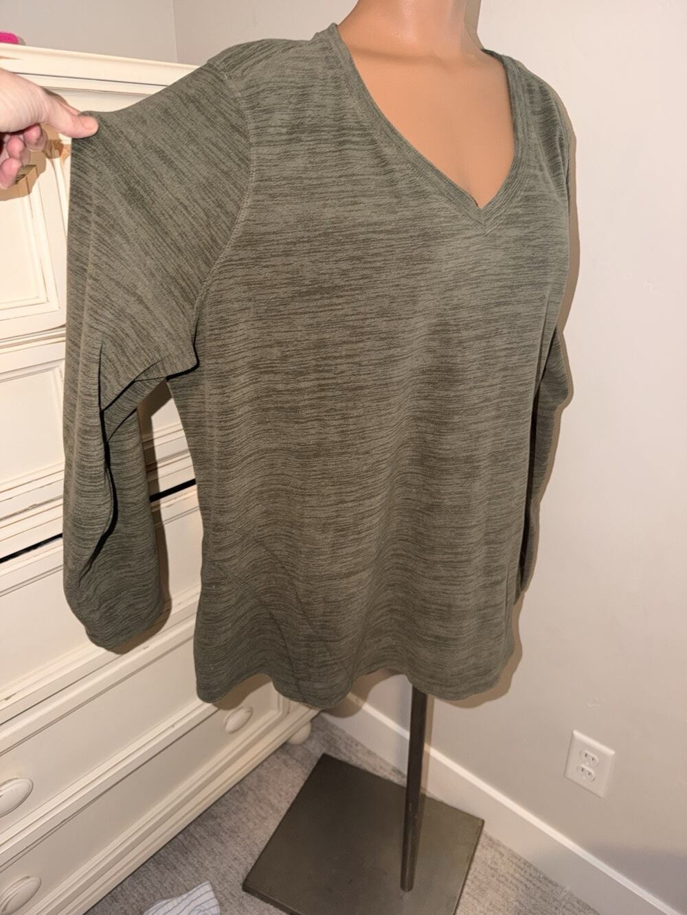 Tek Gear Heather Green Active Wear Shirt Long Sleeve Women’s 2x